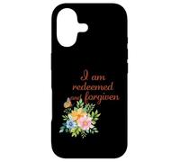 I Am Redeemed and Forgiven - Floral Christian Faith Case for iPhone 17