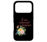I Am Redeemed and Forgiven - Floral Christian Faith Case for iPhone 17 Pro