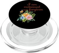 I Am Redeemed and Forgiven - Floral Christian Faith PopSockets PopGrip for MagSafe