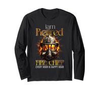 I am Retired Fire Chief Happy Hour Retirement Long Sleeve T-Shirt