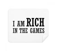 I Am Rich In The Games Phone Screen Cleaner Glasses Cleaning Cloth 2pcs Suede Fabric
