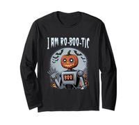 I Am Ro Boo Tic Funny Pumpkin Robot Halloween Spooky Long Sleeve T-Shirt