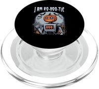 I Am Ro Boo Tic Funny Pumpkin Robot Halloween Spooky PopSockets PopGrip for MagSafe
