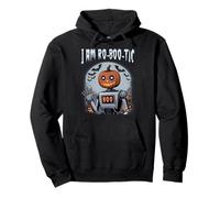 I Am Ro Boo Tic Funny Pumpkin Robot Halloween Spooky Pullover Hoodie