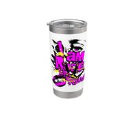I Am Rude Rebellious Hot Pink Retro Typography Stainless Steel Insulated Tumbler