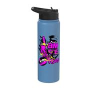 I Am Rude Rebellious Hot Pink Retro Typography Stainless Steel Insulated Water Bottle