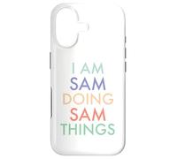 I am Sam. Doing, Sam Things. Fun Celebration Case for iPhone 17