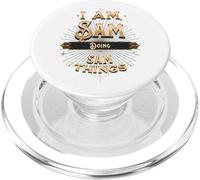 I Am Sam Doing Sam Things Funny Celebration PopSockets PopGrip for MagSafe