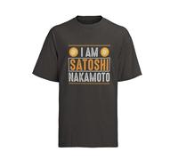I Am Satoshi Nakamoto Bitcoin - Crypto - Funny Graphic Men's T-Shirt - Casual Printed Tee - Great Gift for Dad, Husband or Brother - Black - L