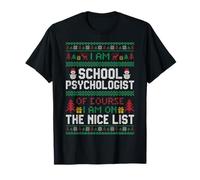 I Am School Psychologist of Course Psychology Ugly Christmas T-Shirt