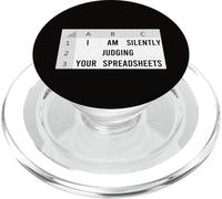 I Am Silently Judging Your Spreadsheets Funny Accountant PopSockets PopGrip for MagSafe