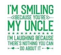 i am Smiling Because You are My Uncle Fathers Day Wall Decals 54.6x55cm Do not Damage The Wall Surface Green