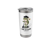 I Am So Done Class of 2026 Funny Frog Graduating Senior 26 Stainless Steel Insulated Tumbler