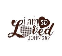 i am so Loved Happy Valentine Day Quotes Mug Design Wall Decals 34x63.9cm Waterproof Coffee