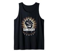 I AM Somebody Bold Fist with Radiant Background Tank Top