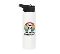 I Am Somebody Civil Rights Empowerment Equal Rights Protest Stainless Steel Insulated Water Bottle