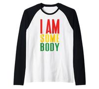 I Am Somebody Positive Affirmation Retro Raglan Baseball Tee