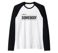 I Am Somebody Positive Affirmation Retro Raglan Baseball Tee