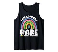 I Am Someone Rare Rainbow Zebra Ribbon Rare Disease Day Tank Top