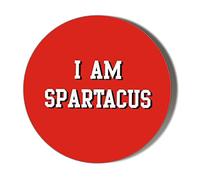 I AM Spartacus 10 x 49mm Vinyl Stickers Pack of 10