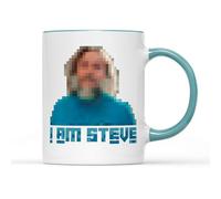 I Am Steve Craft Mine Game Coffee Mug - Cool Gamer Cup for Craft Mine Fans, Retro Pixel Style Graphic Mug for Boys, Girls, Teens - Fun Gaming Gift Mug