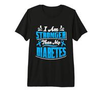 I am Stronger Than My Diabetes - Type 1 Diabetes Premium T-Shirt