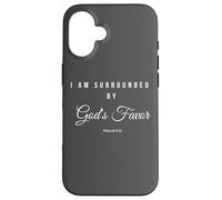 I Am Surrounded By God's Favor Bible Verse Psalm 5:12 Case for iPhone 16