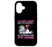 I Am Sweet Lovable Kind Shy & Innocent Oh For Heaven's Sake Case for iPhone 16
