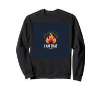 I Am That I Am: Empowering Flame of Self-Affirmation Sweatshirt, Adult Unisex, Black, L