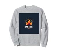I Am That I Am: Empowering Flame of Self-Affirmation Sweatshirt, Adult Unisex, Heather Grey, XXL
