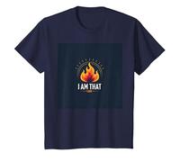 I Am That I Am: Empowering Flame of Self-Affirmation T-Shirt, Kids, Navy, 2 Years