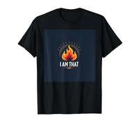 I Am That I Am: Empowering Flame of Self-Affirmation T-Shirt, Men, Black, XXL