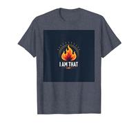 I Am That I Am: Empowering Flame of Self-Affirmation T-Shirt, Men, Heather Blue, XL