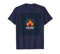 I Am That I Am: Empowering Flame of Self-Affirmation T-Shirt, Men, Navy, 3XL