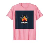 I Am That I Am: Empowering Flame of Self-Affirmation T-Shirt, Men, Pink, XL