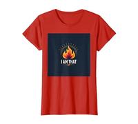 I Am That I Am: Empowering Flame of Self-Affirmation T-Shirt, Women, Red, S