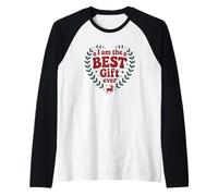 I Am The Best Ever Christmas Reindeer Holiday Xmas Fun Raglan Baseball Tee