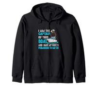 I Am The Captain Of This Boat - Funny Ship Yachting Sailing Zip Hoodie