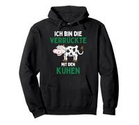 I Am the Crazy with the Cows Funny Farmer Cow Pullover Hoodie