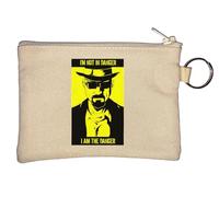 I am The Danger Key Chain Coin Purse Beige