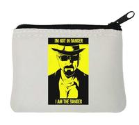 I am The Danger Neoprene Coin Purse Pouch 10x11cm White