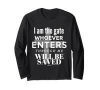 I Am The Gate Christian Theme John 10:9 Long Sleeve T-Shirt