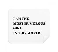 I Am The Humorous Girl Phone Screen Cleaner Glasses Cleaning Cloth 2pcs Suede Fabric