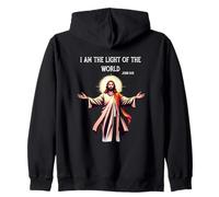 I am the Light of the World Jesus bible verse Zip Hoodie