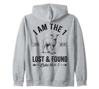I Am The Lost And Found Christian Lamb Bible Verse Faith Art Zip Hoodie
