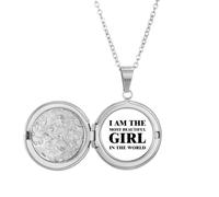 I Am The Most Beautiful Girl Locket Necklace Hold Picture Jewelry Birthday Gift