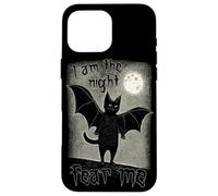 I Am The Night Fear Me Cute Black Cat Bat Punk Goth Grunge Case for iPhone 16 Pro Max
