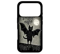 I Am The Night Fear Me Cute Black Cat Bat Punk Goth Grunge Case for iPhone 17 Pro