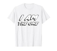 I Am The One | Confident Confidence Number Value Graphic T-Shirt, Men, White, S