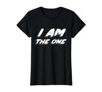 I Am The One | Confident Confidence Number Value Graphic T-Shirt, Women, Black, M